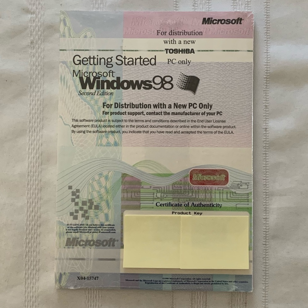 Getting Started Windows 98 Sealed